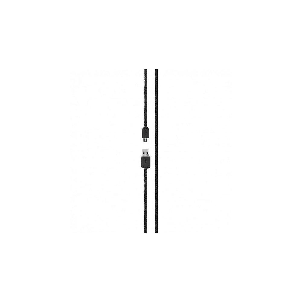 xqisit Charge & Sync Cotton Micro-USB Kabel 1,8m schwarz
