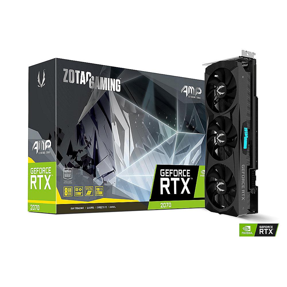 Zotac GeForce RTX 2070 AMP! Extreme Core 8 GB GDDR6 Grafikkarte 3xDP/HDMI/USB-C