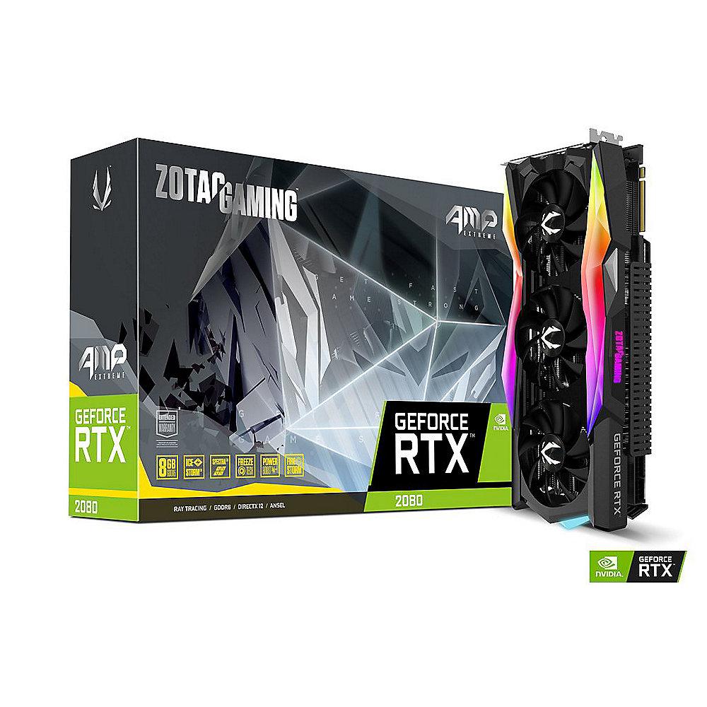 Zotac GeForce RTX 2080 AMP! Extreme 8 GB GDDR6 Grafikkarte 3xDP/HDMI/USB-C