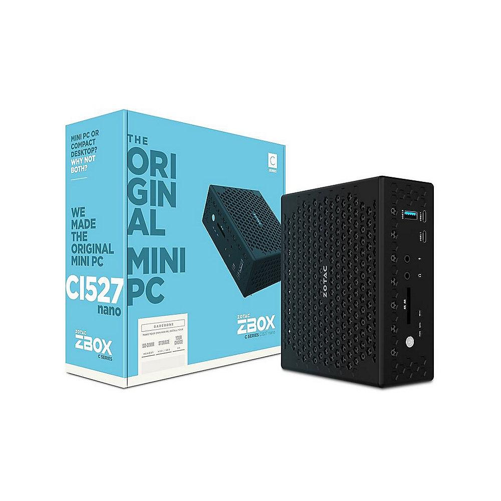 ZOTAC ZBOX CI527 NANO Barebone i3-7100U 0GB/0GB DP/HDMI/WLAN/BT ohne Windows, ZOTAC, ZBOX, CI527, NANO, Barebone, i3-7100U, 0GB/0GB, DP/HDMI/WLAN/BT, ohne, Windows