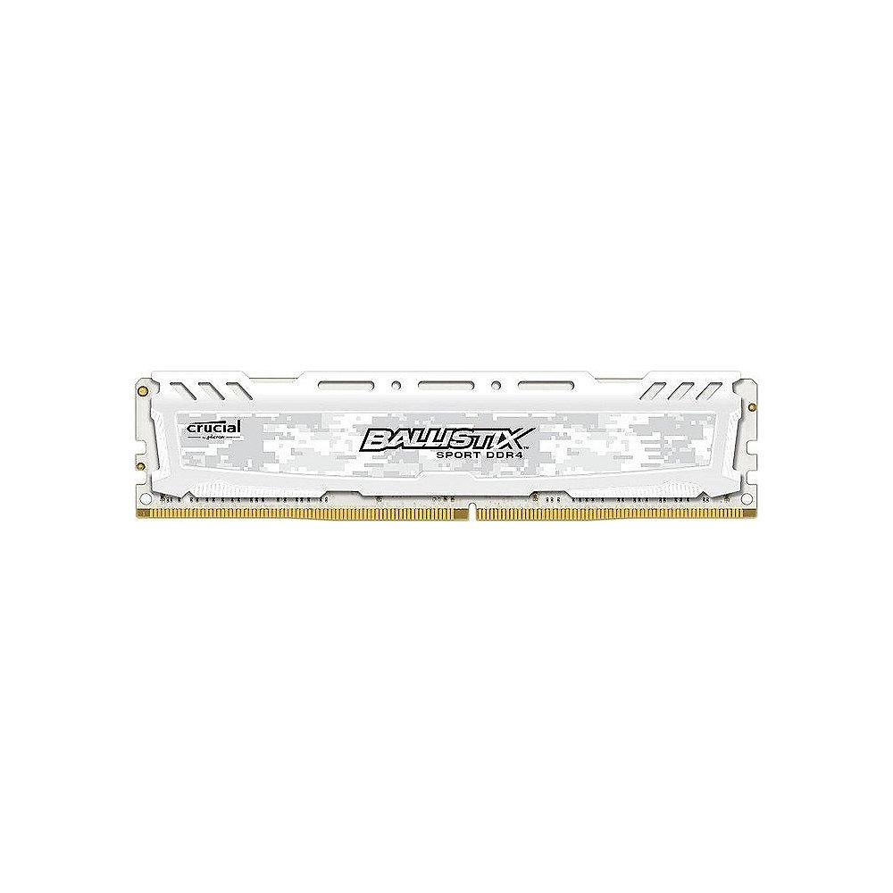 8GB Ballistix Sport LT Weiss DDR4-3000 CL15 (15-16-16) RAM Speicher