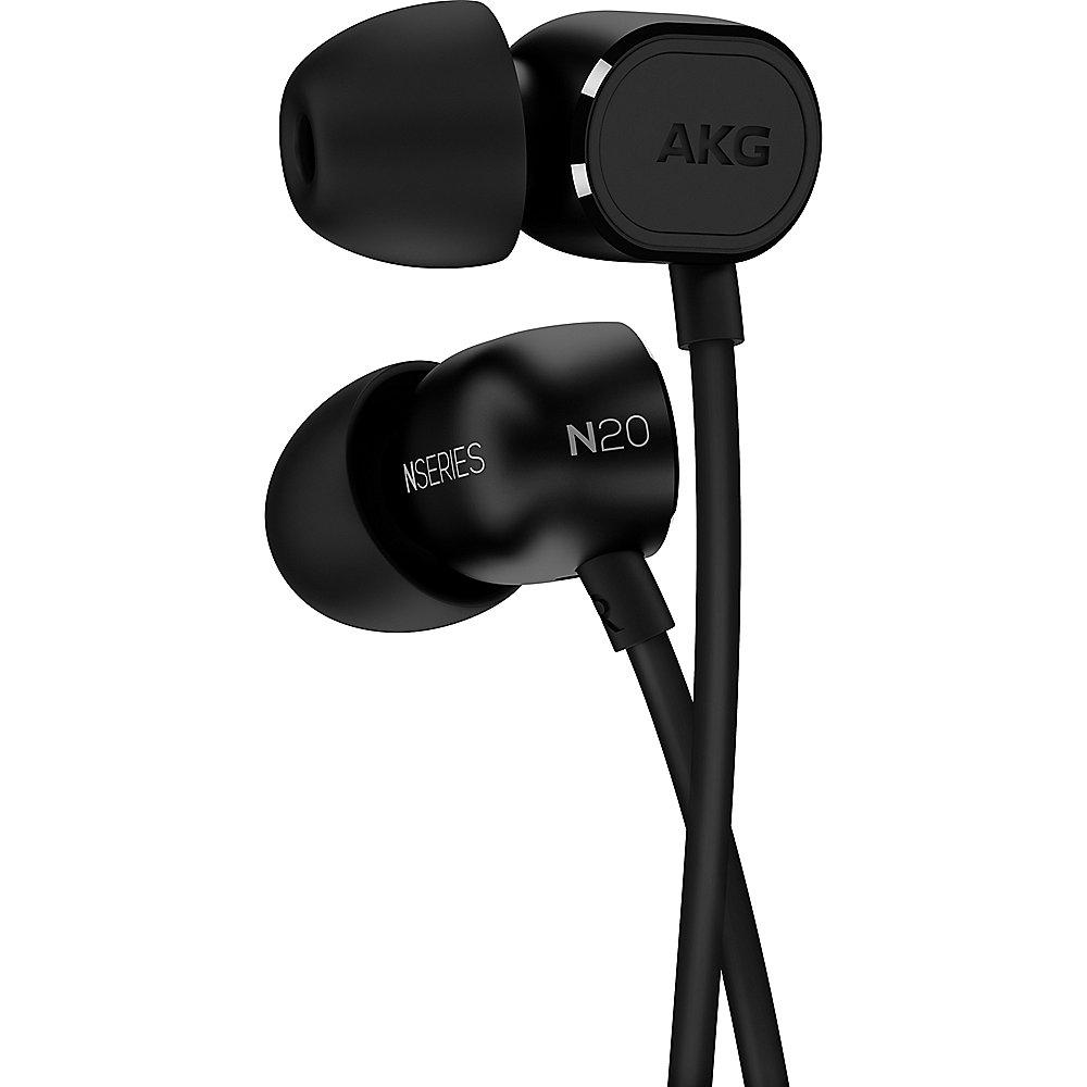 AKG N 20U Black In Ear Kopfhörer mit Headsetfunktion - Schwarz