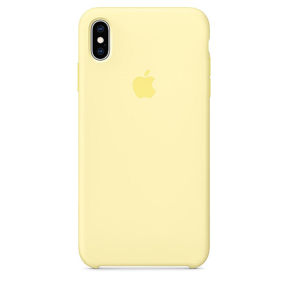 Apple Original iPhone XS Max Silikon Case-Samtgelb