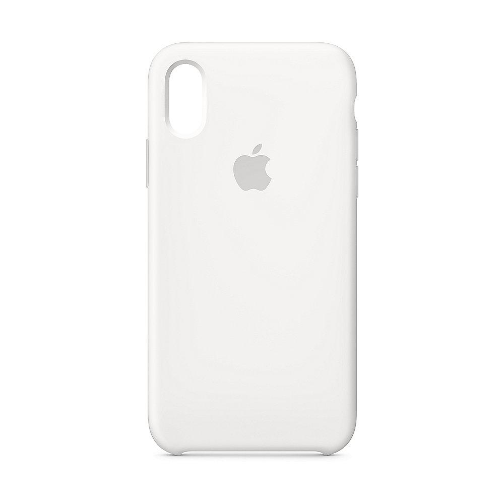 Apple Original iPhone XS Silikon Case-Weiß