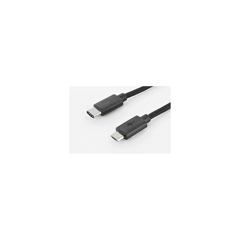 Assmann USB 2.0 Kabel 1,8m Typ-C zu micro-B St./St. schwarz