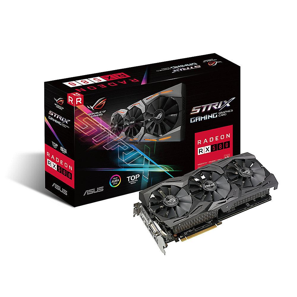 Asus AMD Radeon ROG Strix RX 580 TOP OC Grafikkarte 8GB GDDR5 2x HDMI/2xDP/DVI