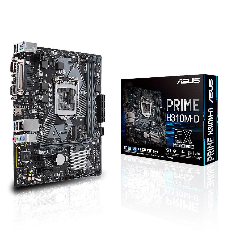 ASUS Prime H310M-D mATX Mainboard Sockel 1151 DVI/VGA/M.2/Parallel/Seriell
