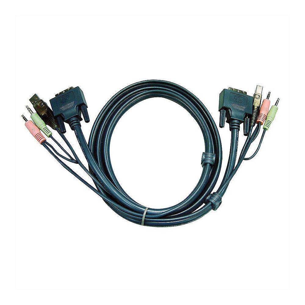 Aten 2L-7D03U Kabelsatz DVI USB Audio Länge 3m