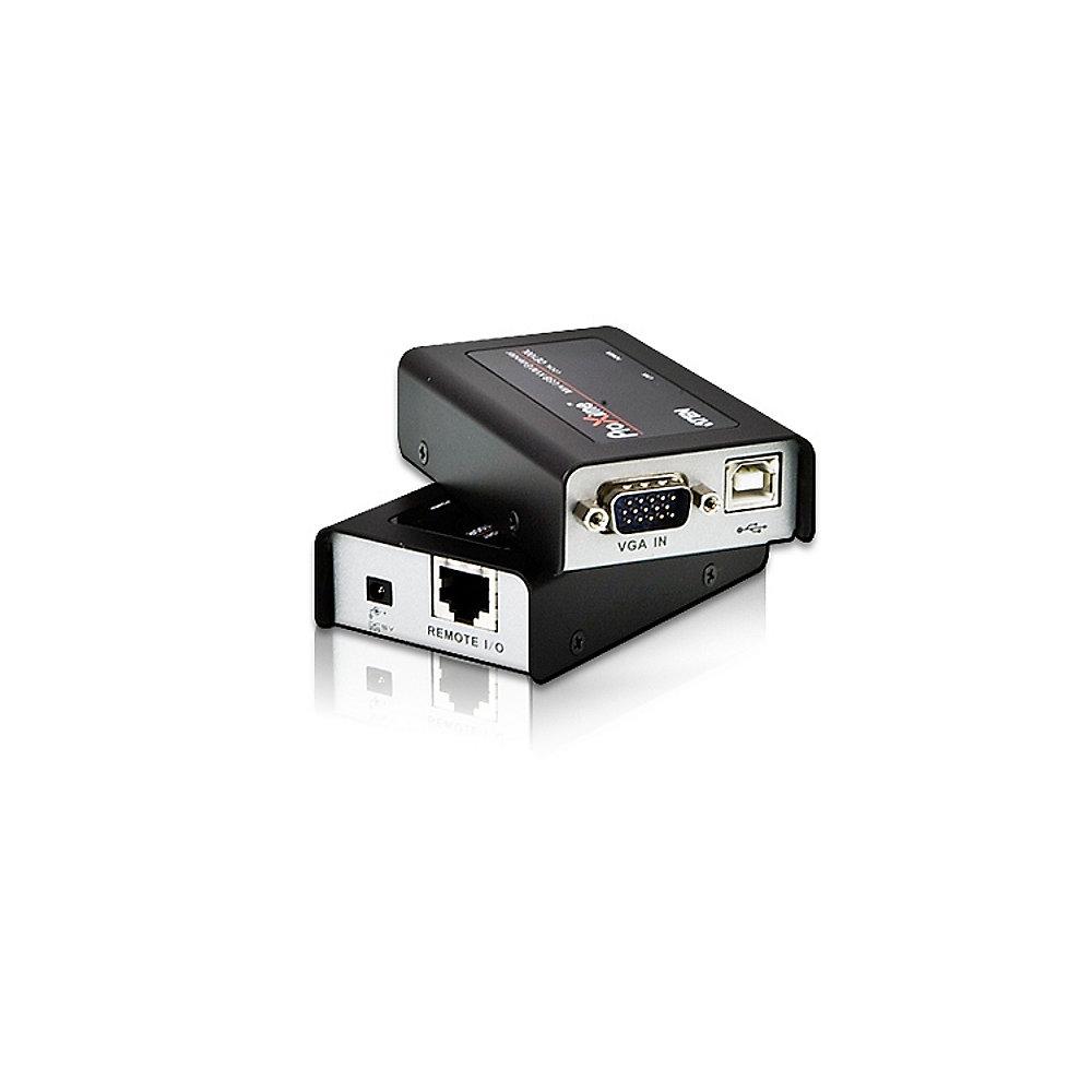 Aten CE100 USB VGA Mini KVM Extender 100m, schwarz/silber, Aten, CE100, USB, VGA, Mini, KVM, Extender, 100m, schwarz/silber