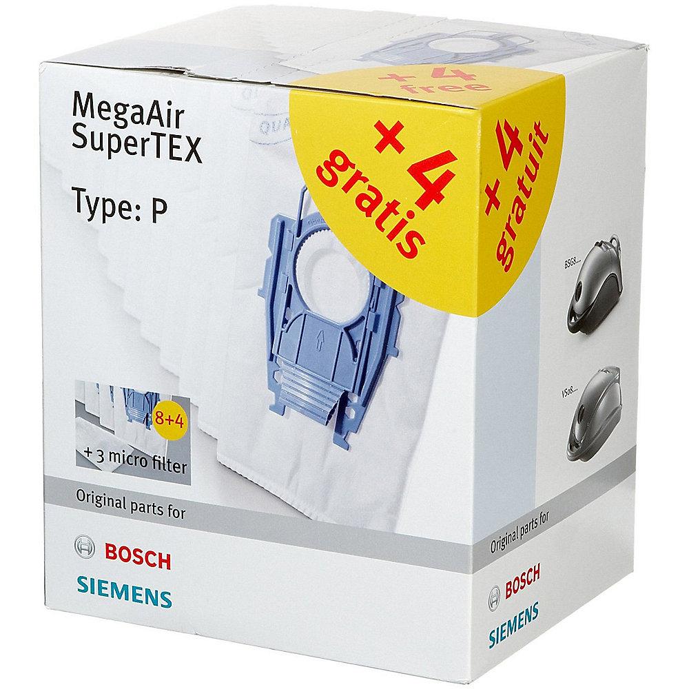 Bosch/Siemens MegaAir SuperTEX Typ P Staubsaugerbeutel   Filter (12 3)
