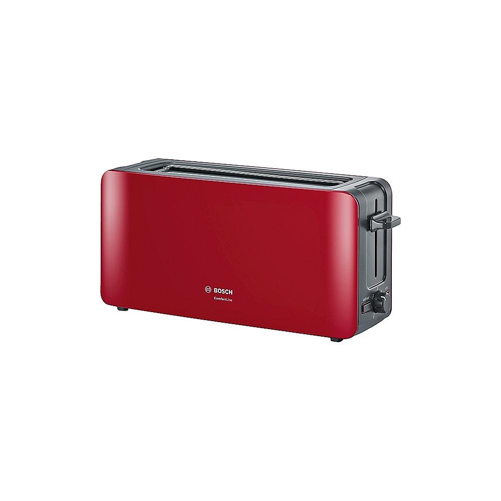 Bosch TAT6A004 ComfortLine Langschlitz-Toaster rot