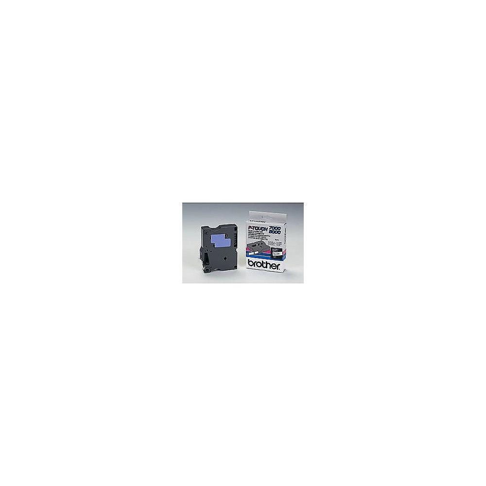 Brother TX221 Schriftbandkassette 9 mm x 15 m schwarz auf weiß