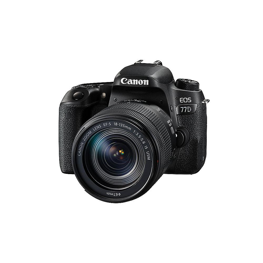 Canon EOS 77D Kit 18-135mm IS USM Spiegelreflexkamera, Canon, EOS, 77D, Kit, 18-135mm, IS, USM, Spiegelreflexkamera