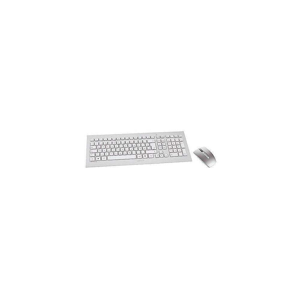 Cherry DW 8000 Maus-Tastaturkombination gelasert USB kabellos DE Layout silber