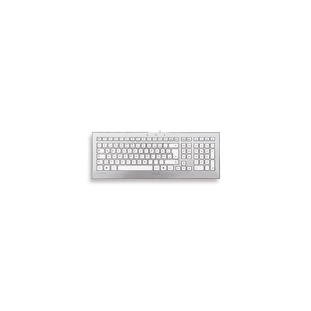Cherry JK-0350DE STRAIT Corded Multimedia Keyboard USB silber