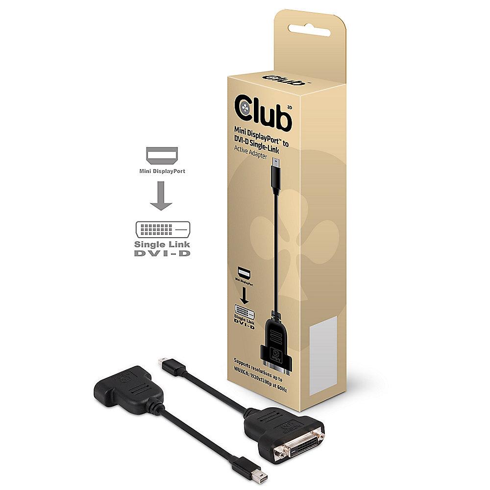 Club 3D DisplayPort Adapterkabel mini DP zu DVI-D St./Bu. aktiv schwarz CAC-1152