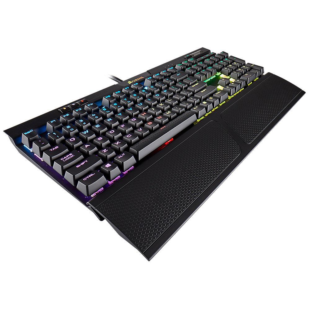 Corsair K70 RGB LED MK.2 mechanische Gaming Tastatur Cherry MX Red schwarz