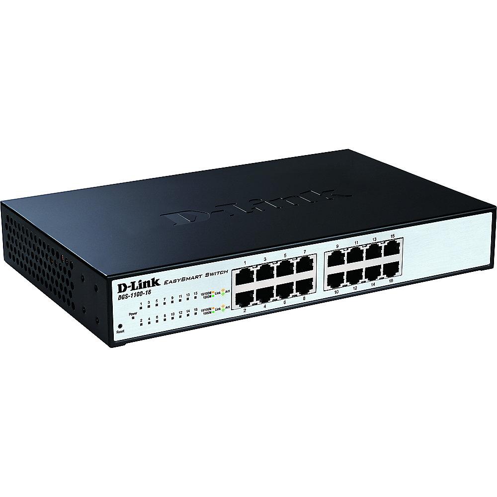 D-Link DGS-1100-16 16 Port 10/100/1000Mbps Gigabit Switch