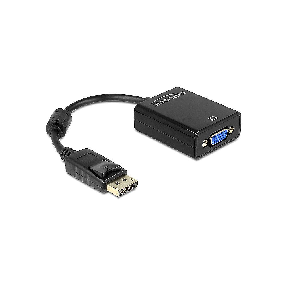 DeLOCK Adapterkabel 0,12m DisplayPort zu VGA St./Bu. 61848 schwarz