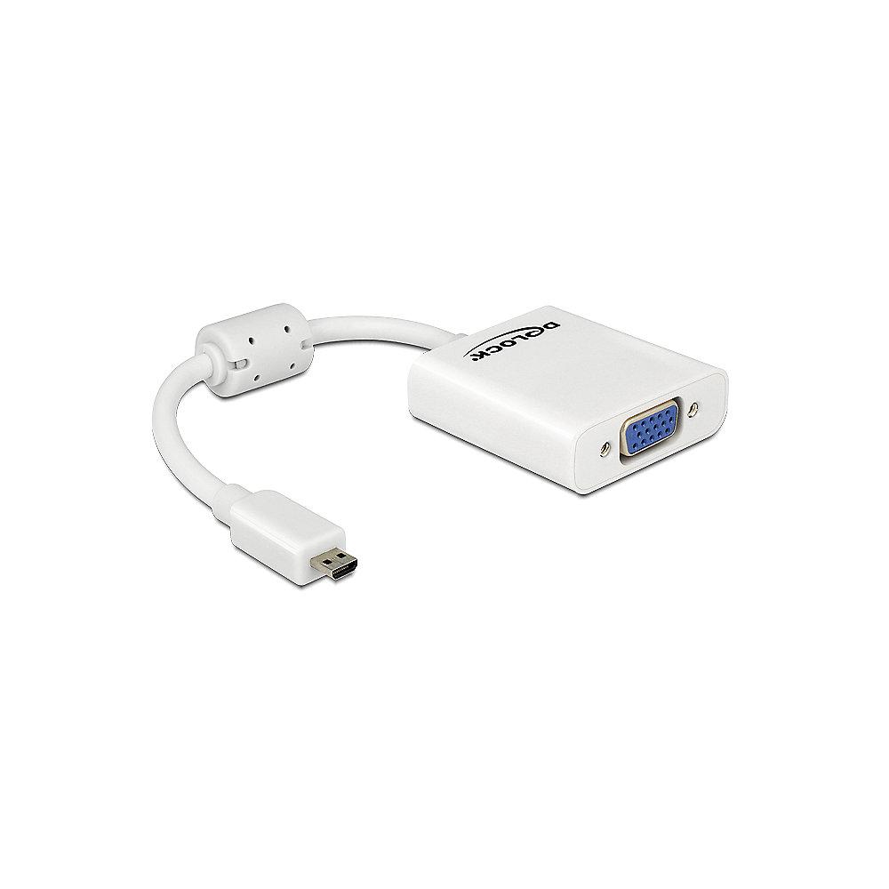 DeLOCK Adapterkabel HDMI micro-D zu. VGA St./Bu. weiß