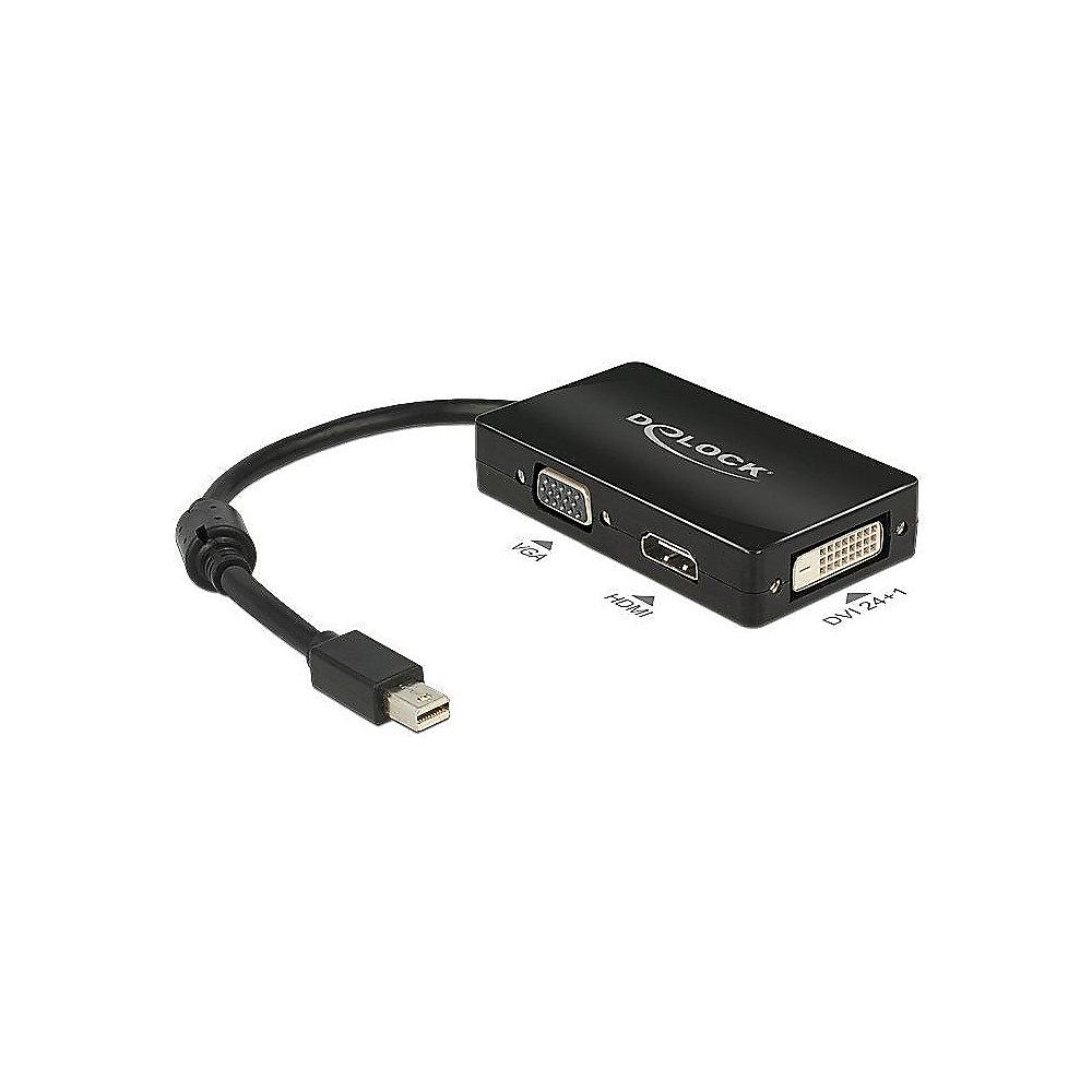 DeLOCK mini Displayport zu VGA / HDMI / DVI Adapter schwarz passiv, DeLOCK, mini, Displayport, VGA, /, HDMI, /, DVI, Adapter, schwarz, passiv