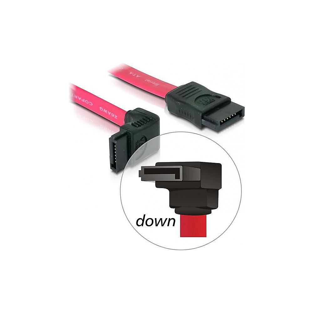 DeLOCK SATA Anschlusskabel 0,5m 3Gb/s unten/gerade 84223 rot