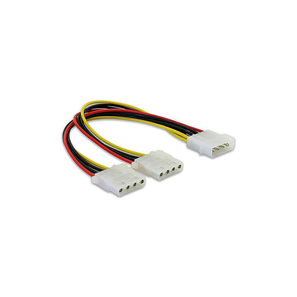 DeLOCK Y- Kabel Stromversorgung zu 2x 4pin Molex 82100