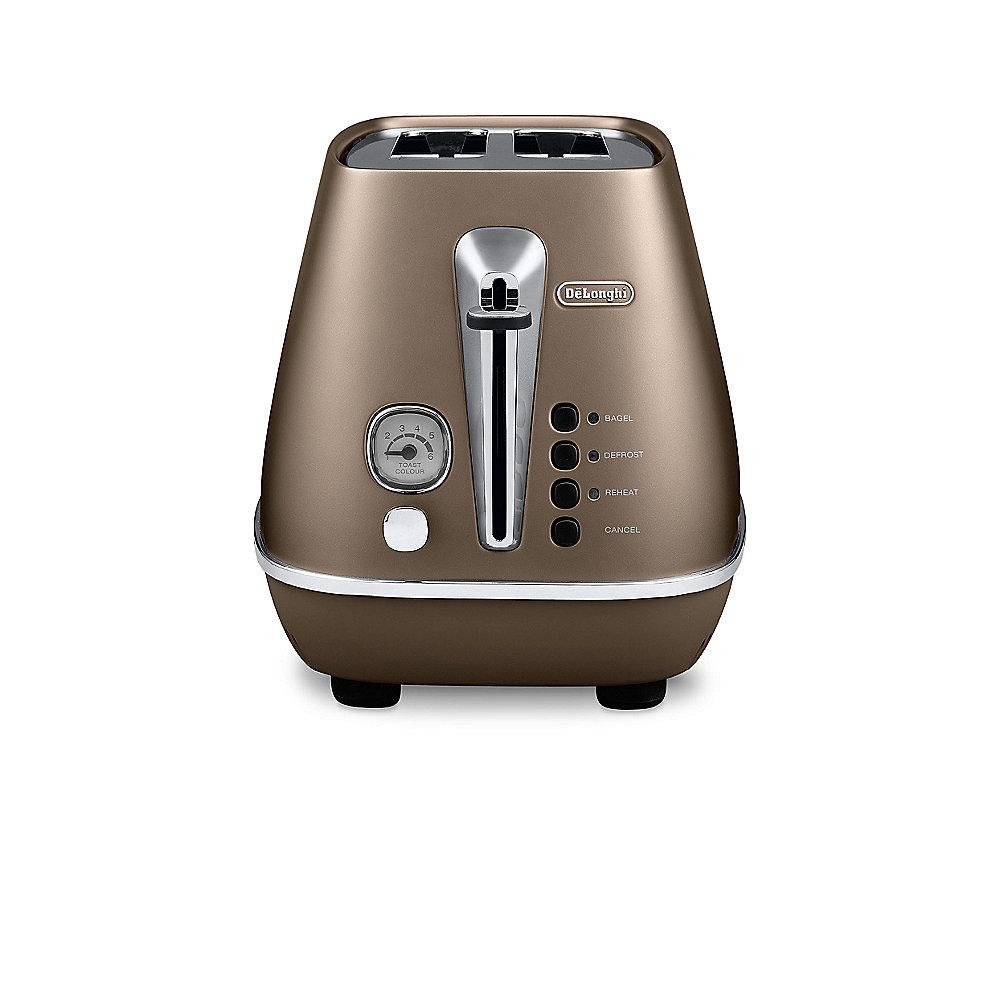 DeLonghi DISTINTA CTI 2103.BZ 2-Schlitz-Toaster Future Bronze, DeLonghi, DISTINTA, CTI, 2103.BZ, 2-Schlitz-Toaster, Future, Bronze