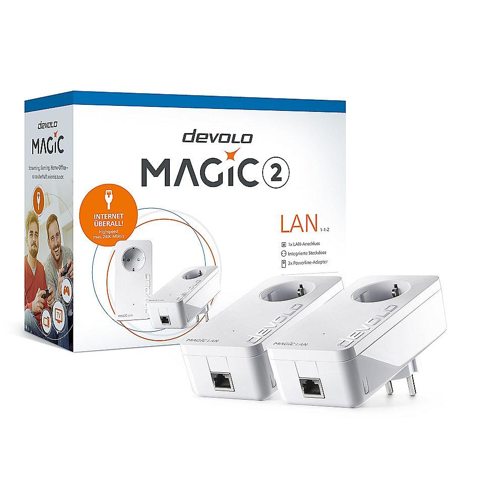 devolo Magic 2 LAN 1-1-2 Starter Kit 2x (2400mbps Powerline   1xLAN), devolo, Magic, 2, LAN, 1-1-2, Starter, Kit, 2x, 2400mbps, Powerline, , 1xLAN,