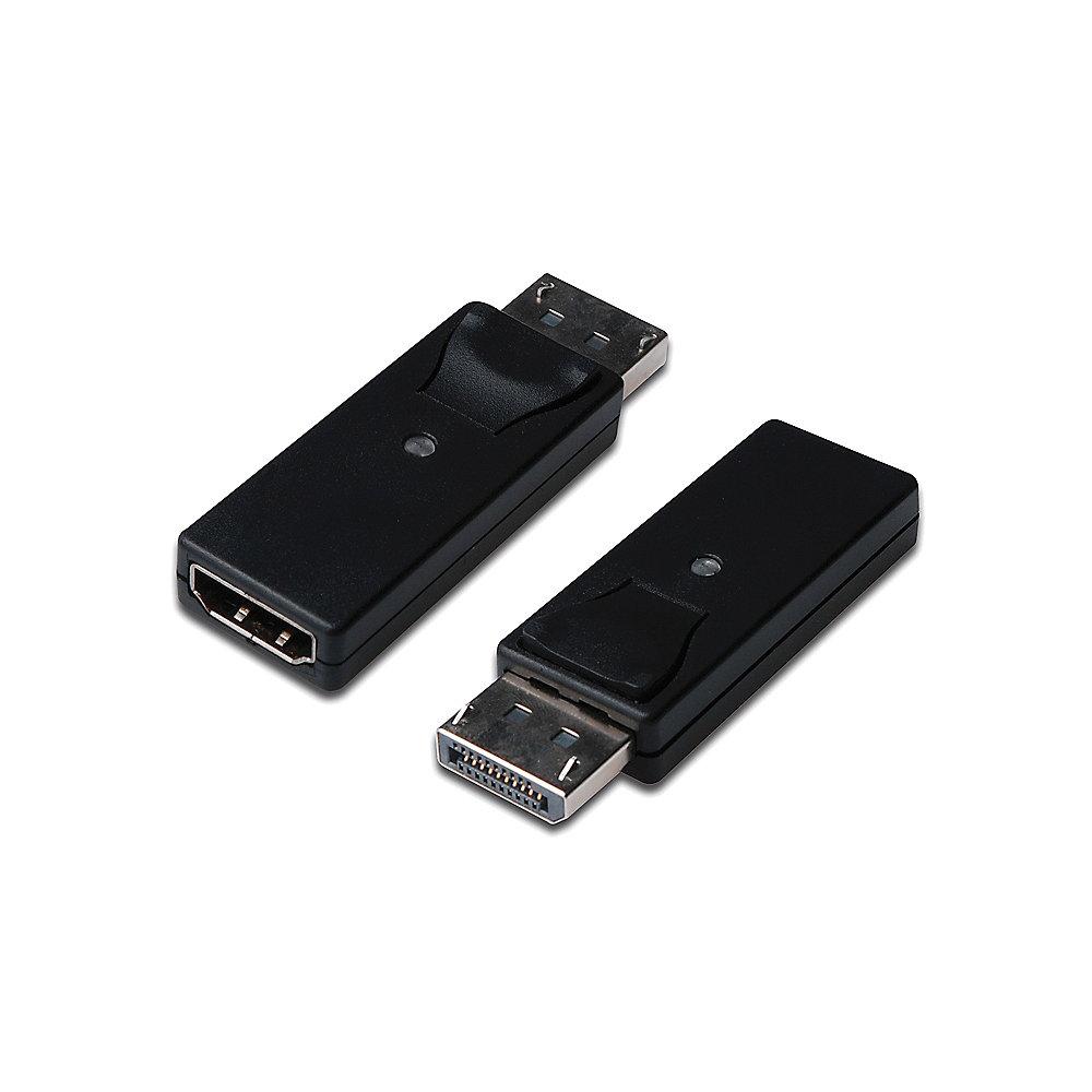 DIGITUS Displayport Adapter DP zu HDMI-A St./Bu. Verriegelung DB-340602-000-S