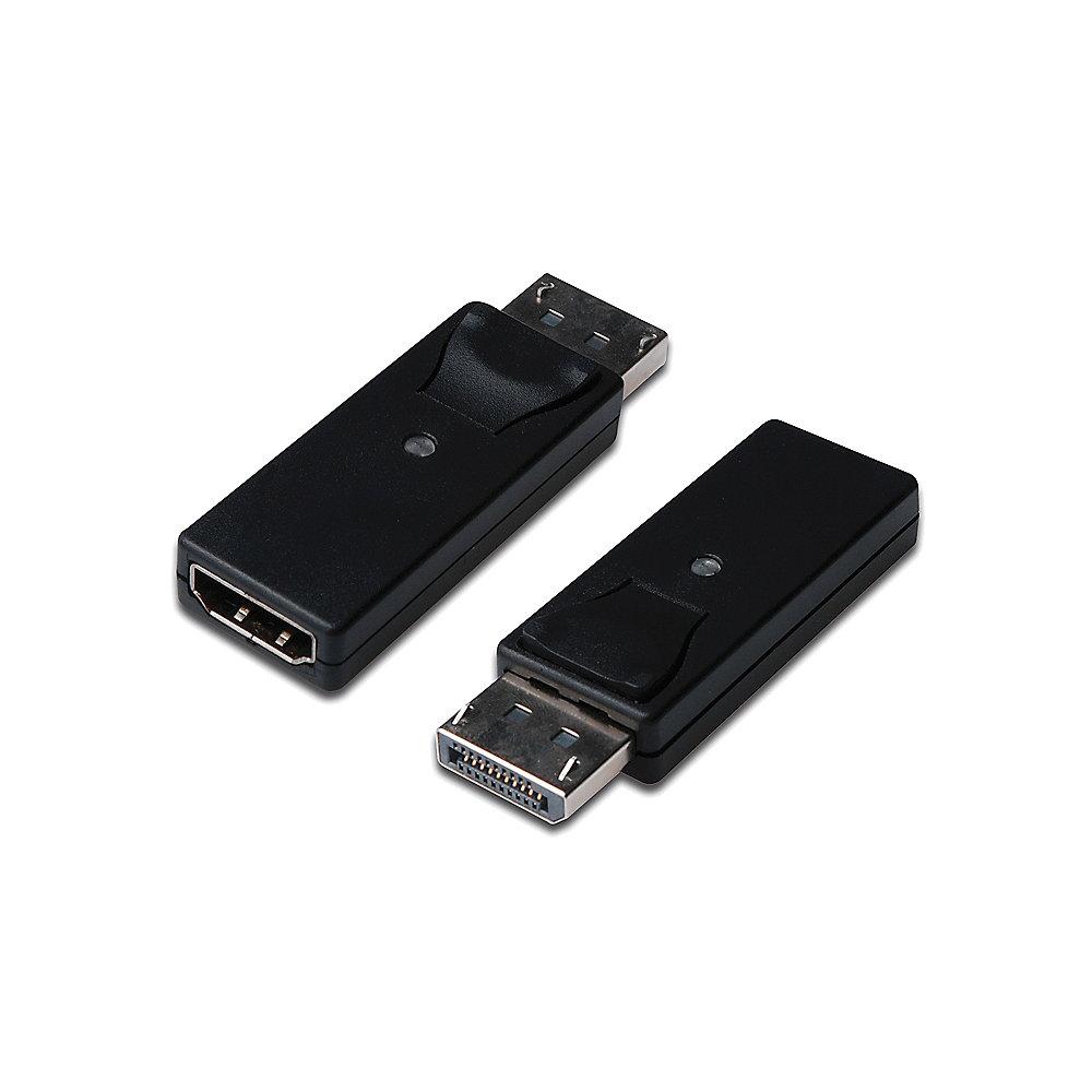 DIGITUS Displayport Adapter DP zu HDMI-A St./Bu. Verriegelung DB-340602-000-S