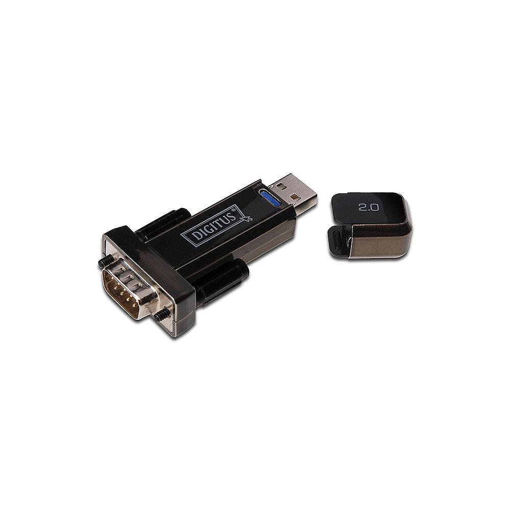 DIGITUS USB 2.0 Adapter USB-A zu Seriell St./St. schwarz