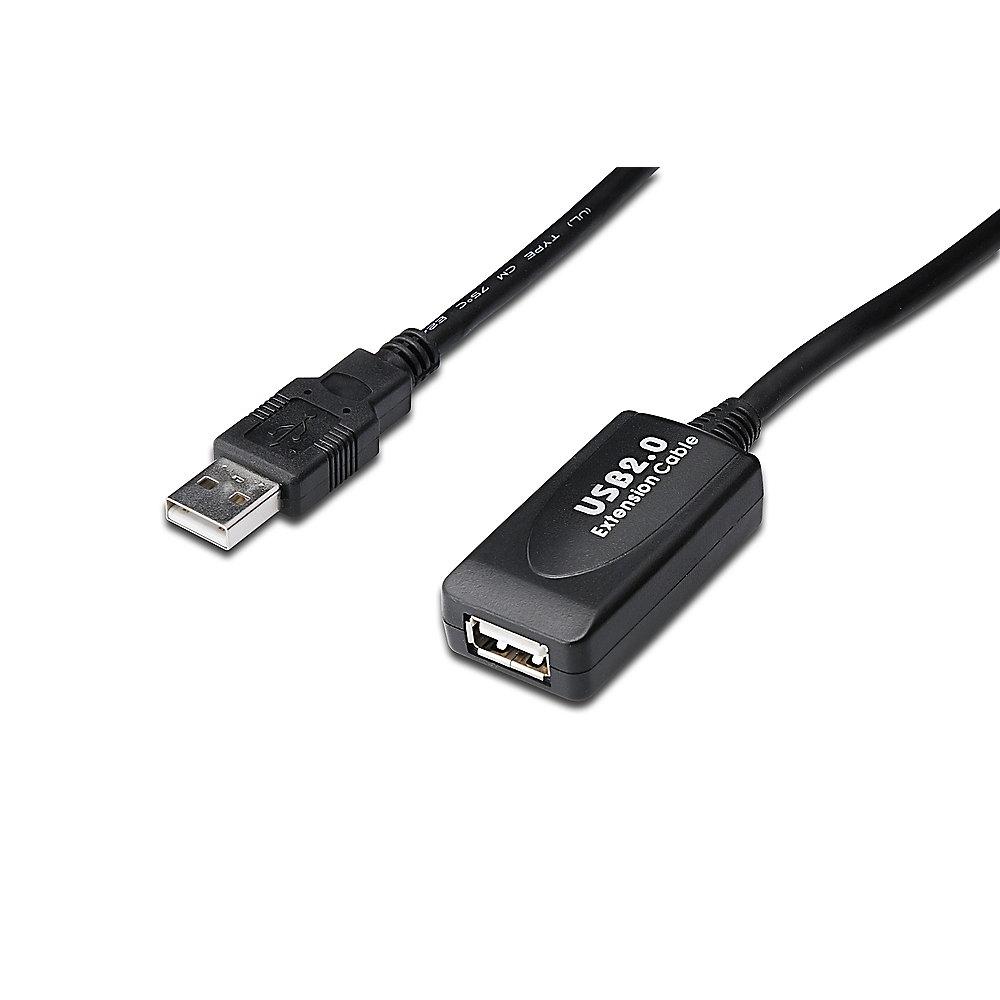 DIGITUS USB 2.0 Repeaterkabel 25m Typ-A St./Bu. schwarz
