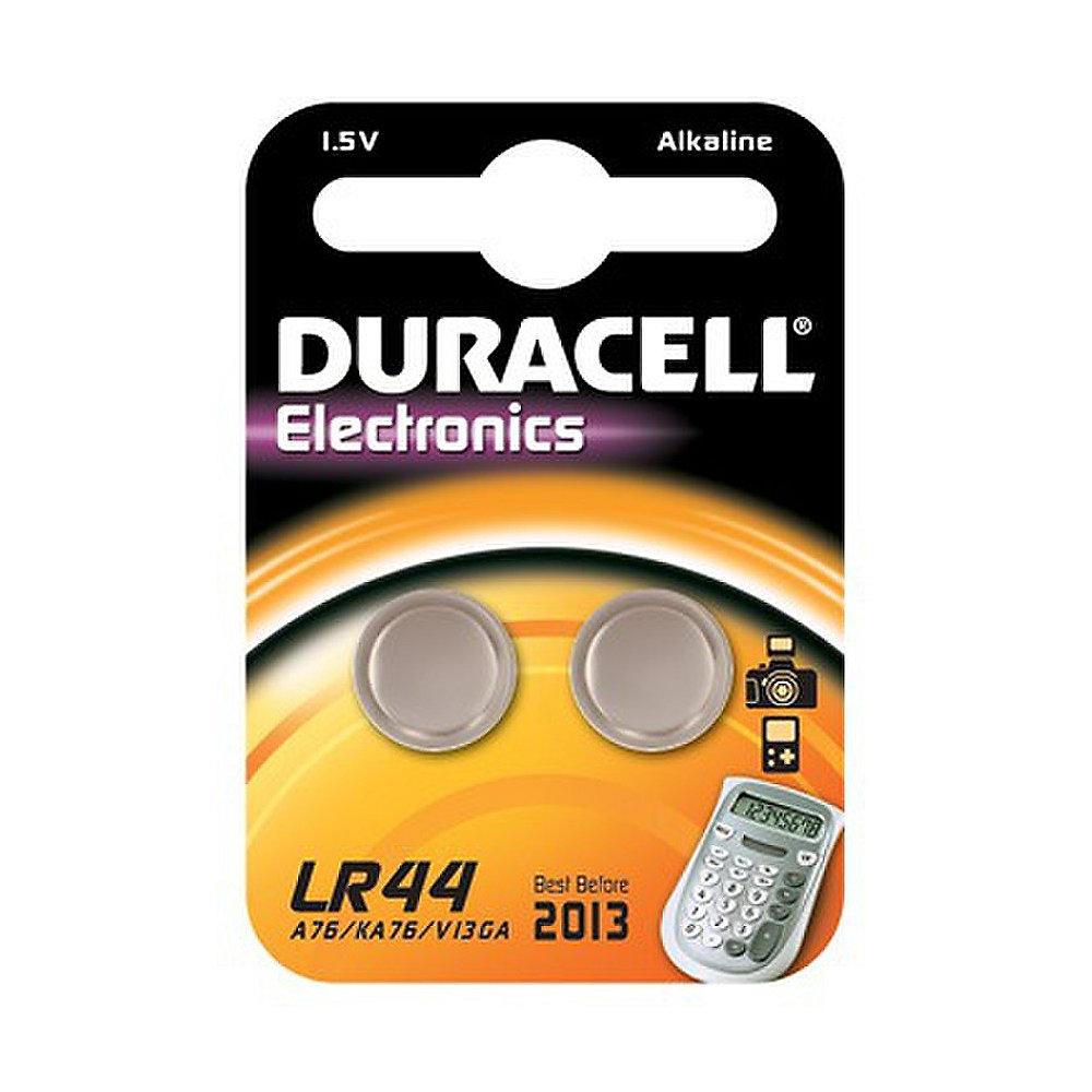 DURACELL Knopfzelle Batterie 1,5V LR44 2er Blister