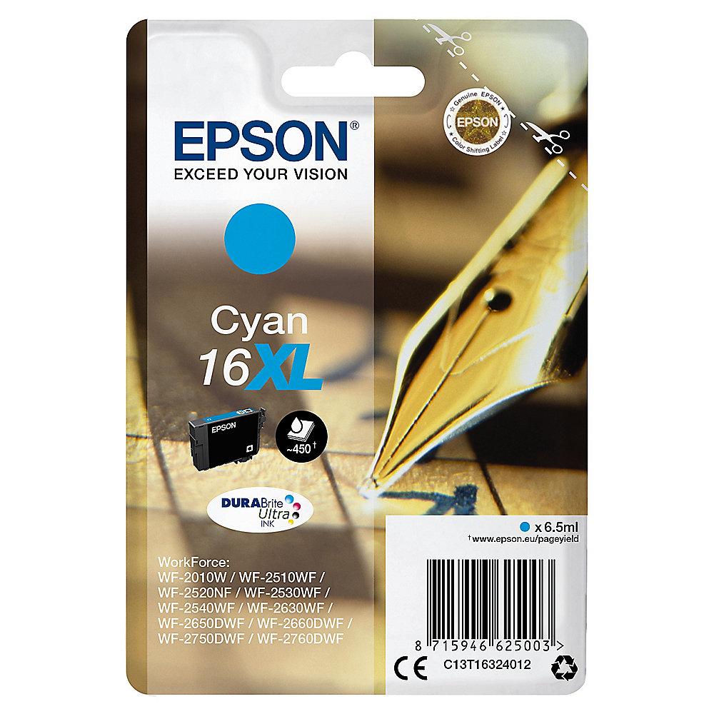 Epson 16XL Original Druckerpatrone Cyan T1632