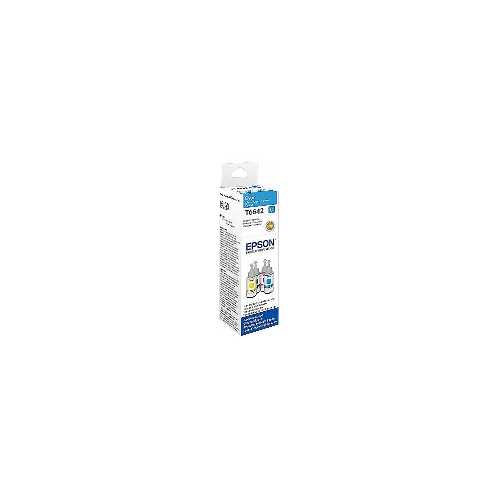 Epson 664 Original Tintenbehälter Cyan für EcoTank 70ml 7.500 Seiten T6642