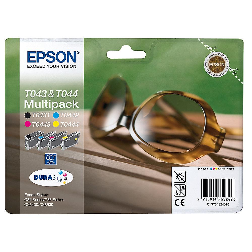 Epson C13T04324010 Druckerpatrone T043   T044 (4 Farben) Multipack