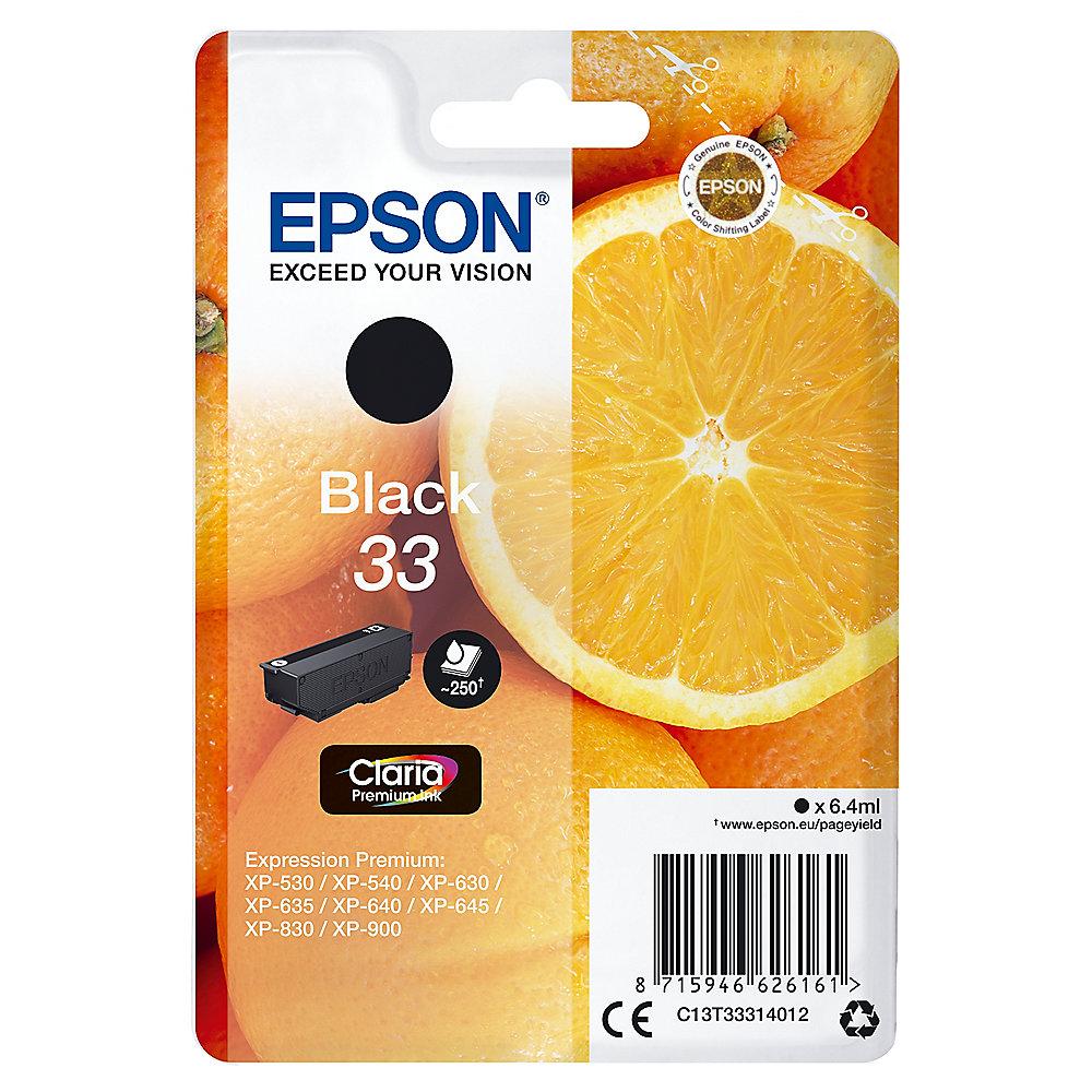 Epson C13T33314012 Druckerpatrone 33 schwarz Claria Premium Ink