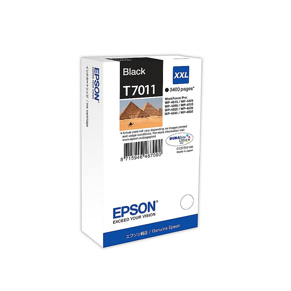 Epson C13T70114010 Druckerpatrone schwarz T7011 XXL mit sehr hoher Kapazität