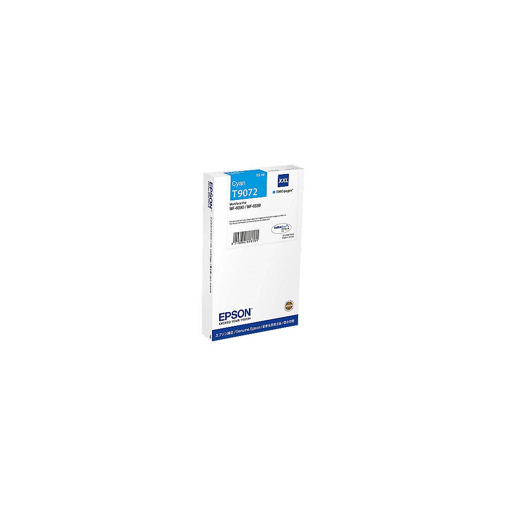 Epson C13T907240 Druckerpatrone T9072XXL Cyan mit hoher Kapazität 69ml