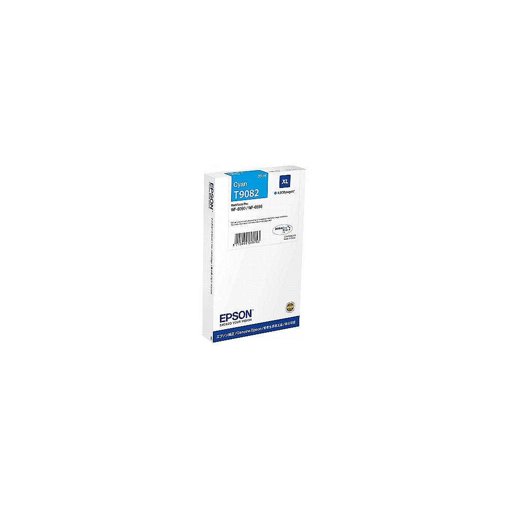 Epson C13T908240 Druckerpatrone T9082XL Cyan mit hoher Kapazität 39ml