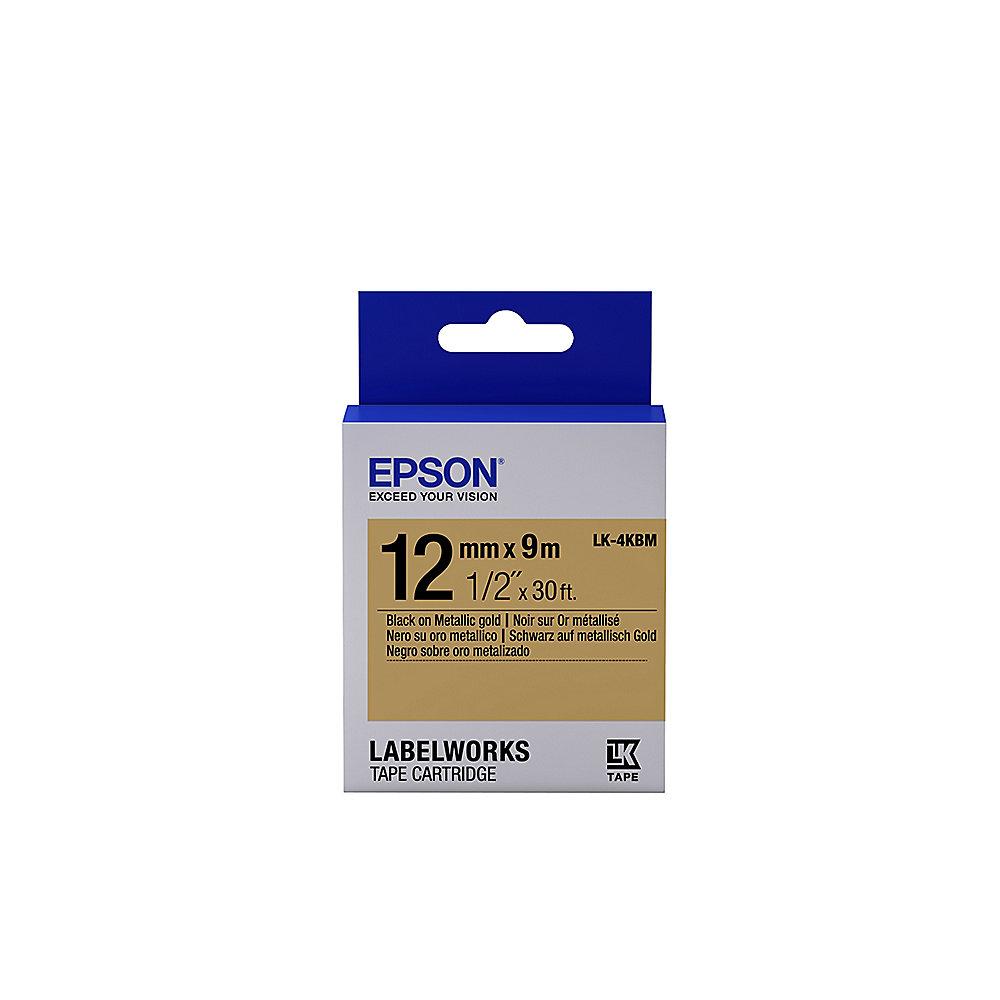 Epson C53S654020 Schriftband LK-4KBM Metallic 12mmx9m schwarz/gold
