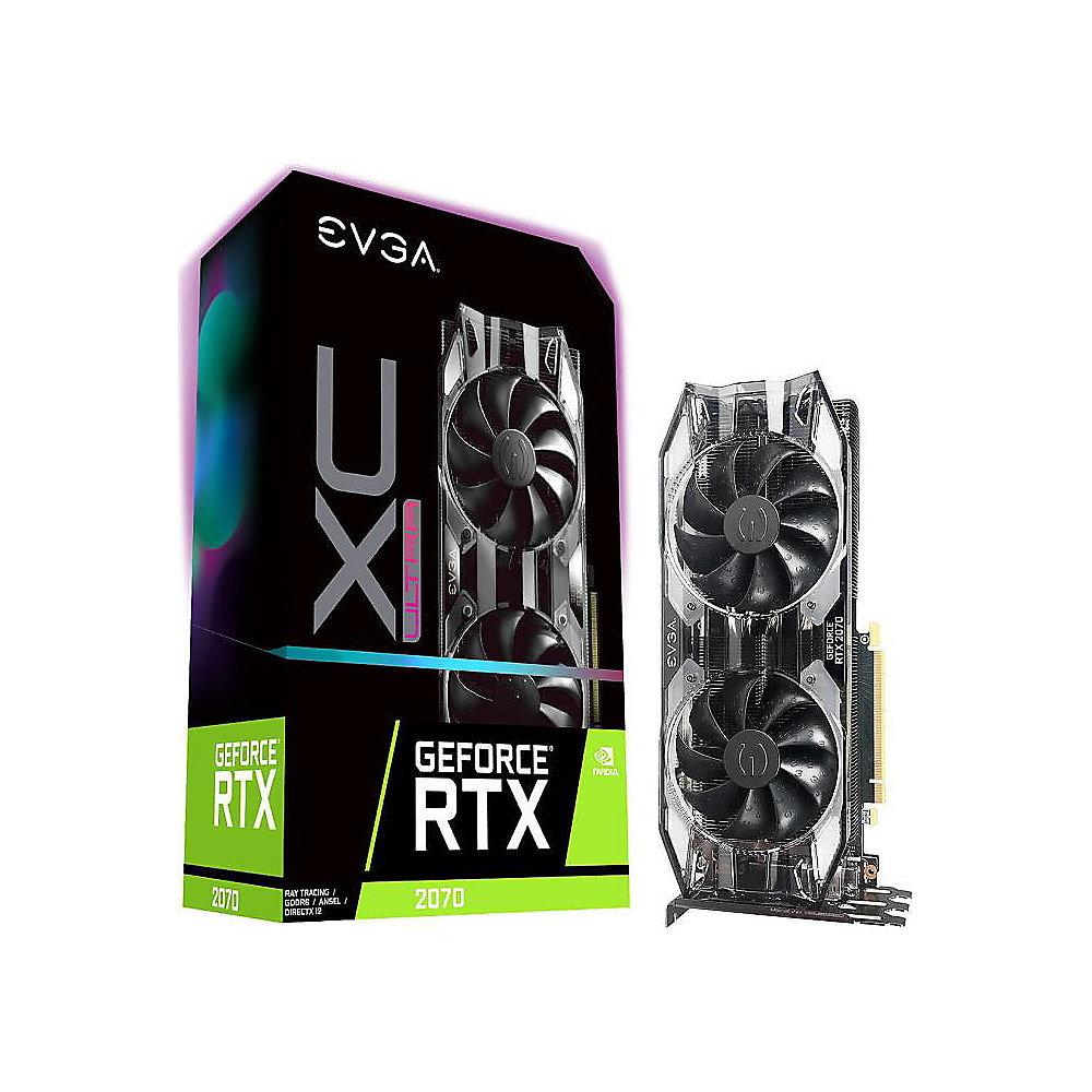 EVGA GeForce RTX 2070 XC Ultra Gaming 8GB GDDR6 Grafikkarte 3xDP/HDMI/USB-C, EVGA, GeForce, RTX, 2070, XC, Ultra, Gaming, 8GB, GDDR6, Grafikkarte, 3xDP/HDMI/USB-C