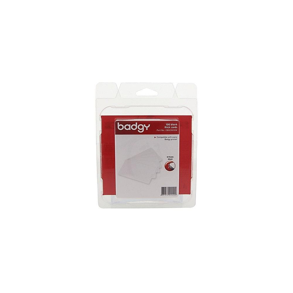 Evolis CBGC0030W 100Stk. PVC-Karten CR-80 30MIL 0,76mm