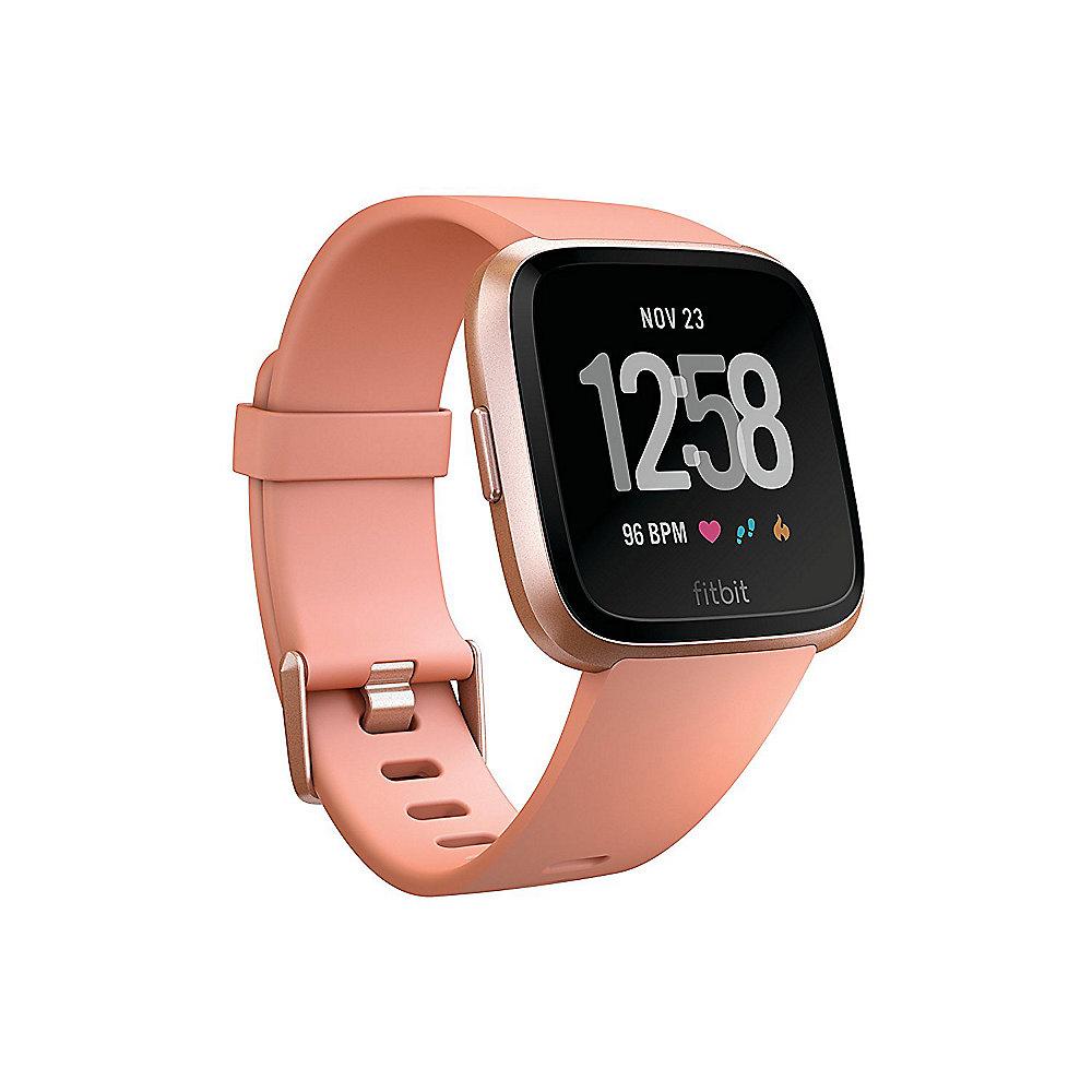 Fitbit Versa Gesundheits- und Fitness-Smartwatch peach / rose gold