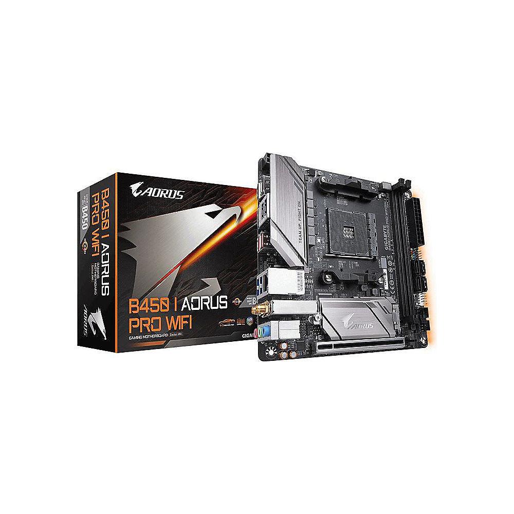 Gigabyte B450 I AORUS PRO WIFI ITX Mainboard Sockel AM4 M.2/2xHDMI/DP/WLAN/BT