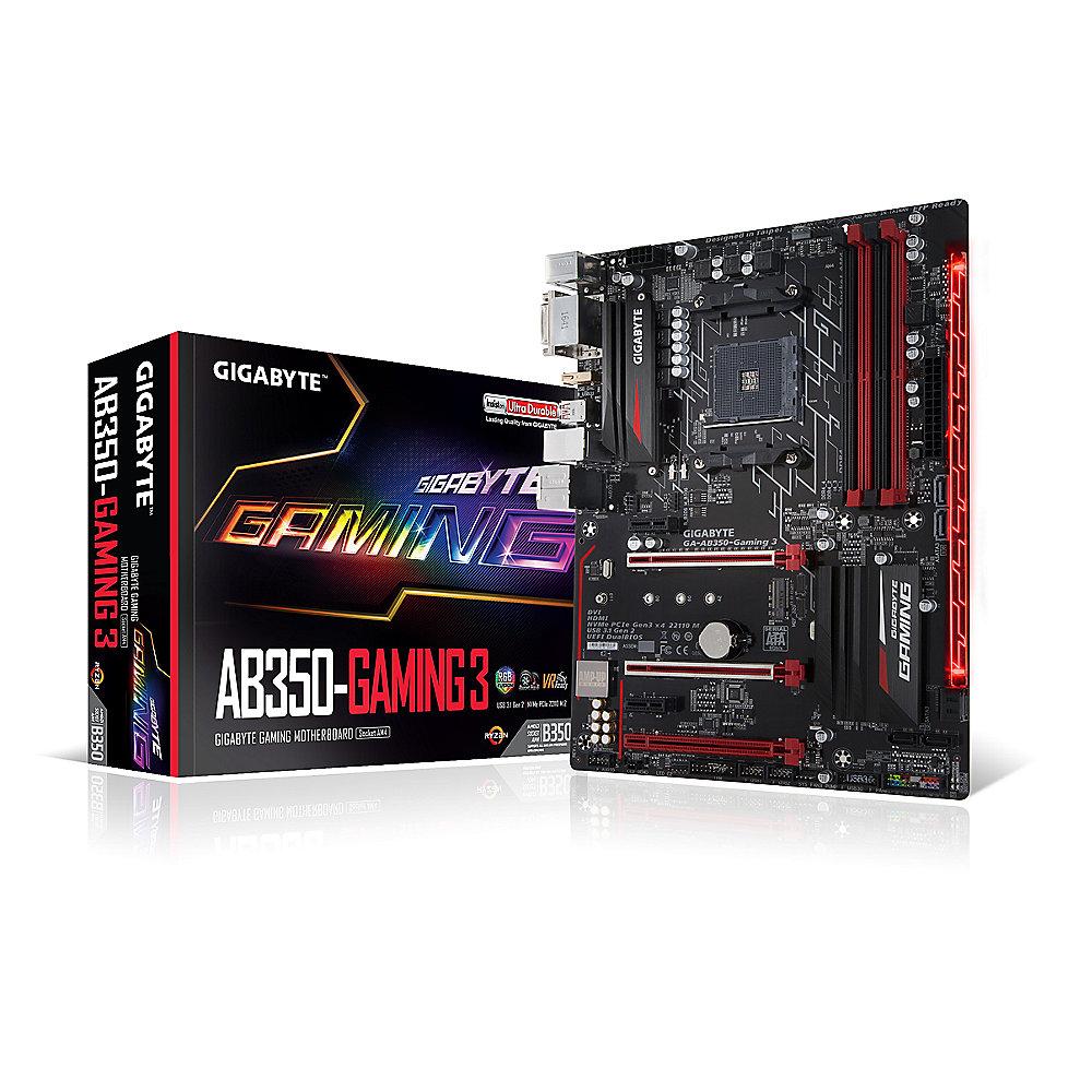Gigabyte GA-AB350-Gaming 3 ATX Mainboard Sockel AM4 GL/M.2/HDMI/DVI