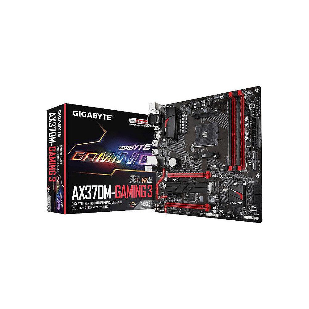 Gigabyte GA-AX370M-Gaming 3 mATX Mainboard Sockel AM4 GL/USB3.1/M.2/HDMI/DVI/VGA