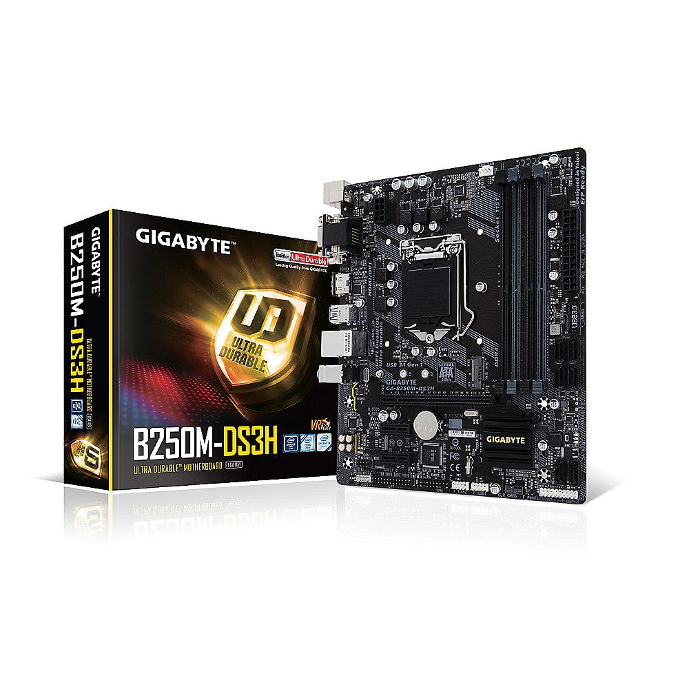 Gigabyte GA-B250M-DS3H mATX Mainboard Sockel 1151 M.2/VGA/DVI/HDMI