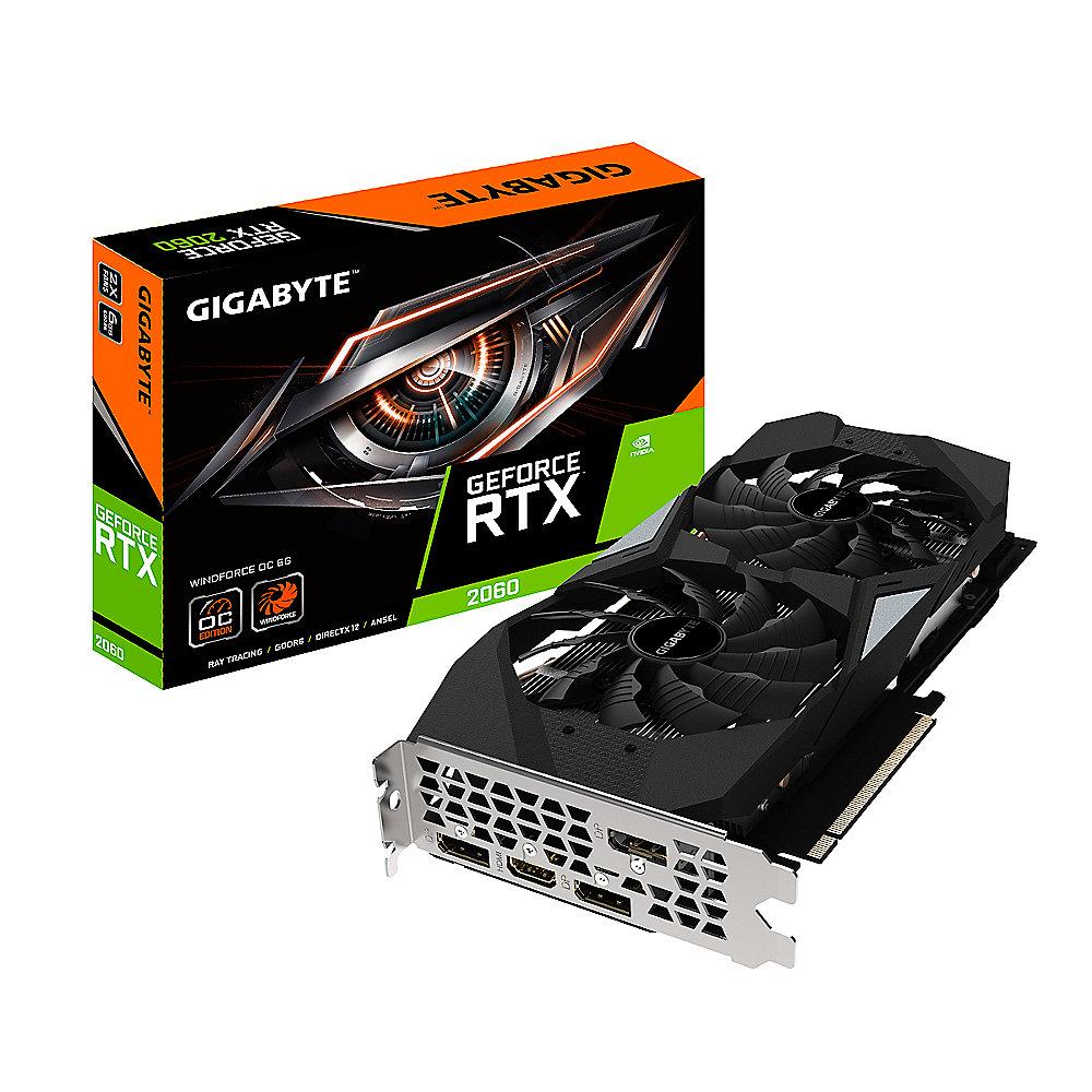 Gigabyte GeForce RTX 2060 WindForce OC 6GB GDDR6 Grafikkarte HDMI/3xDP